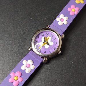 Very Cute Purple Flower And Hummingbird Watch